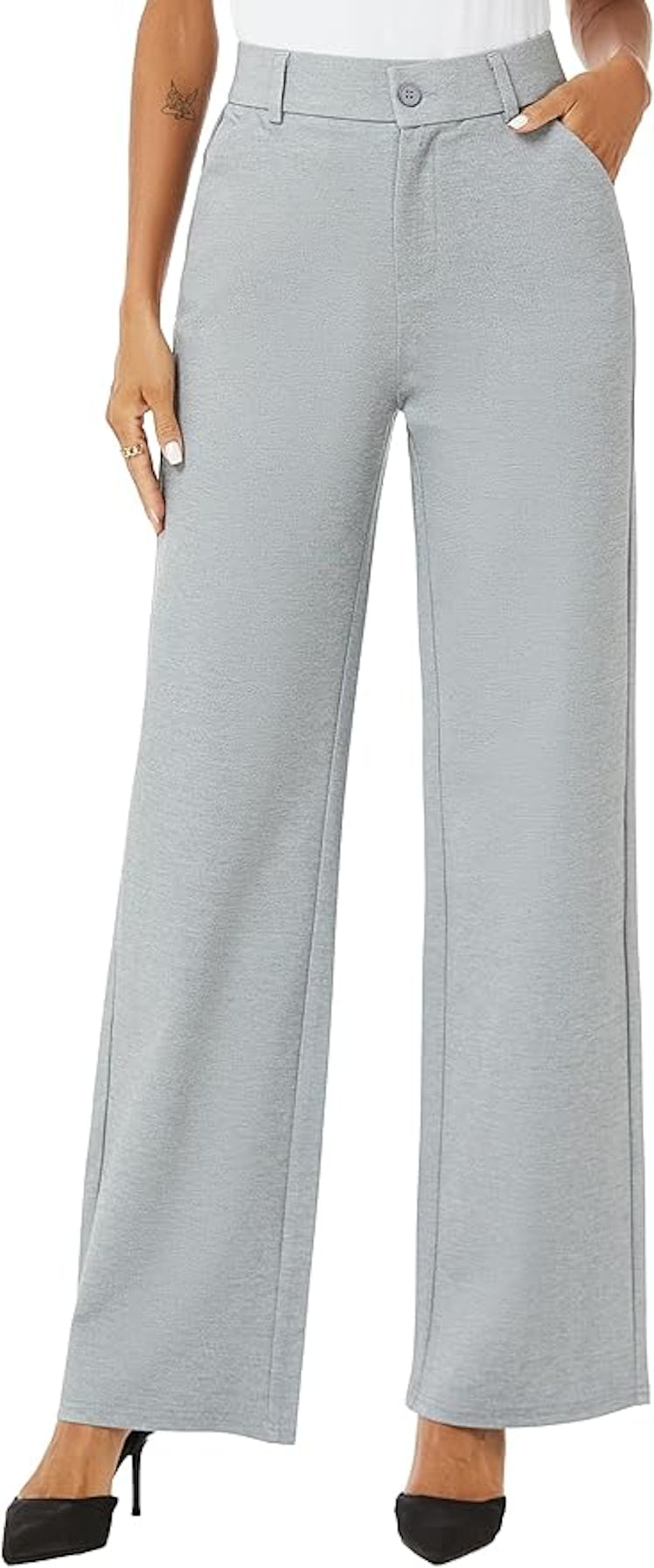 iChosy High-Waist Straight-Leg Trousers