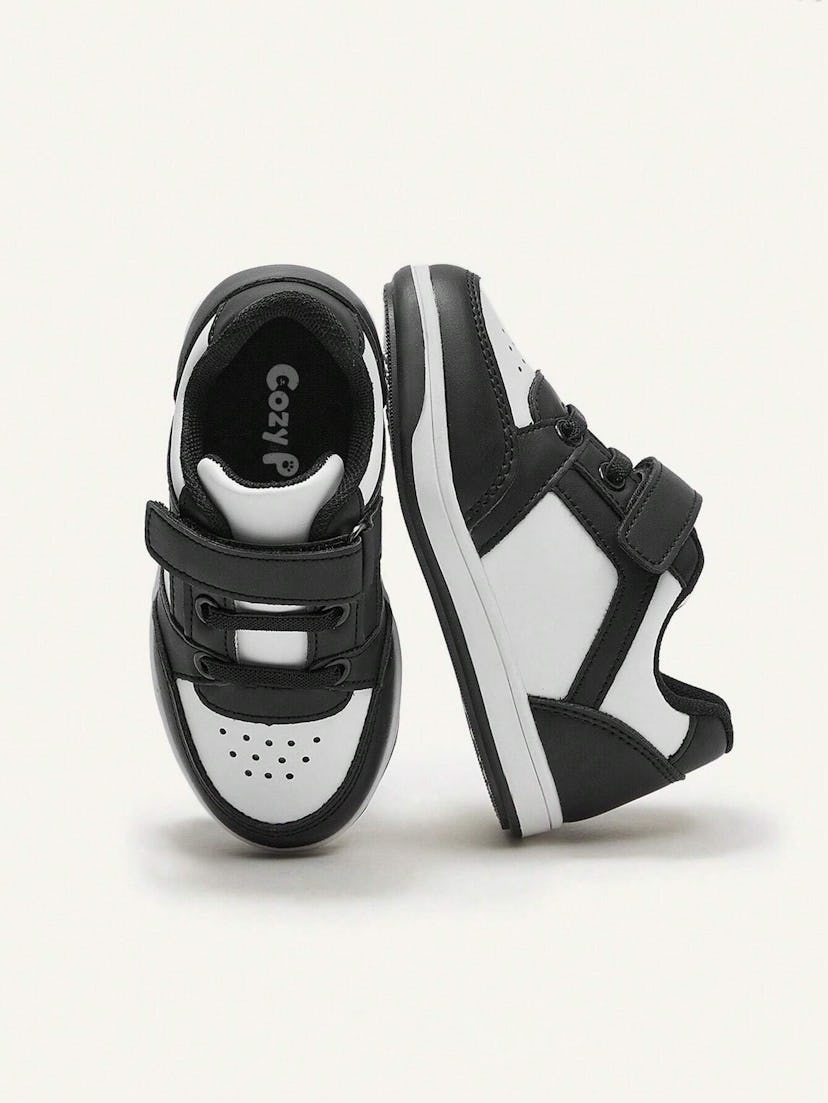 Breathable Color-Blocked Comfortable Flat Baby Sneakers 