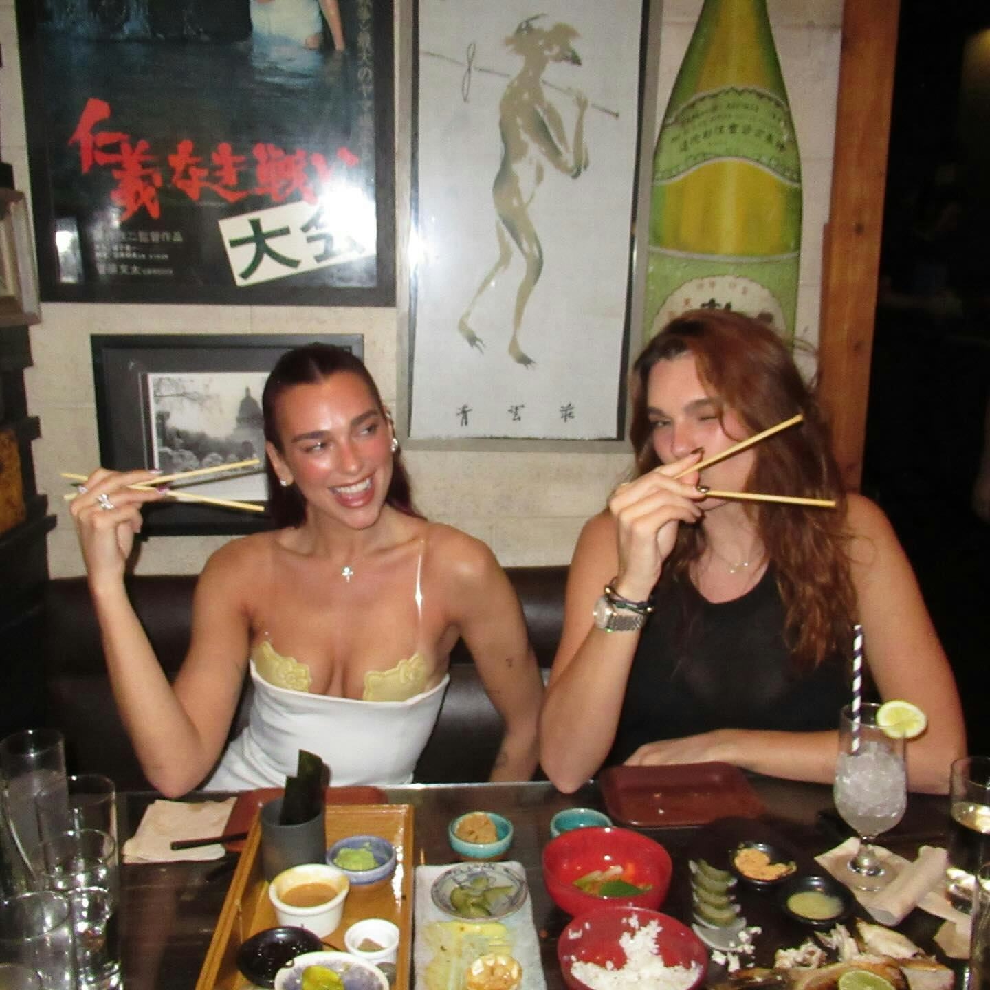 Dua Lipa wore 2 bikinis in fall.