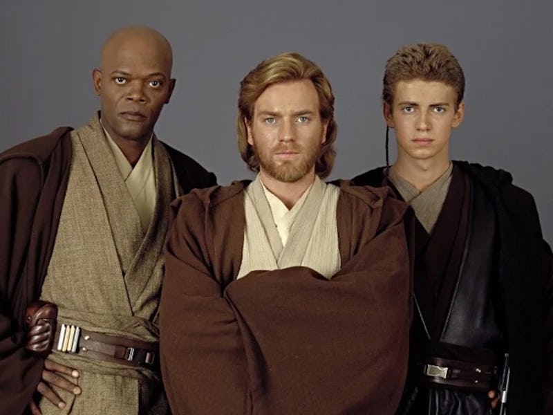 Mace Windu, Obi-Wan Kenobi and Anakin Skywalker in 'Attack of the Clones.'