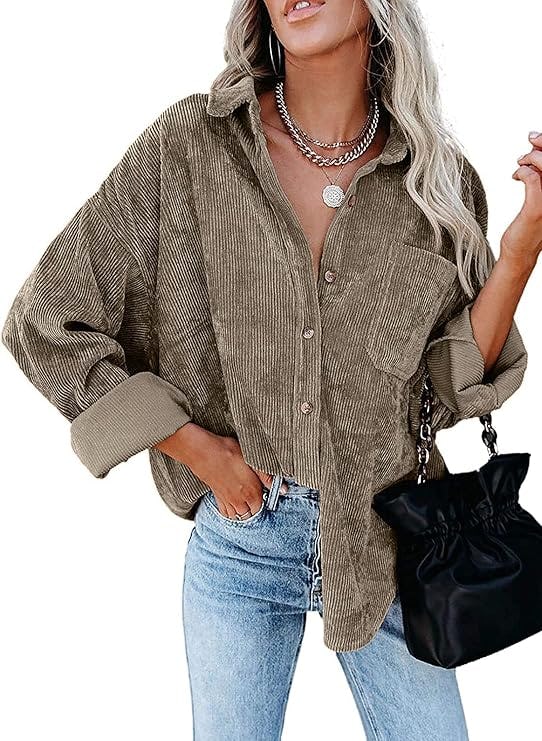 BDITANLE Corduroy Shacket