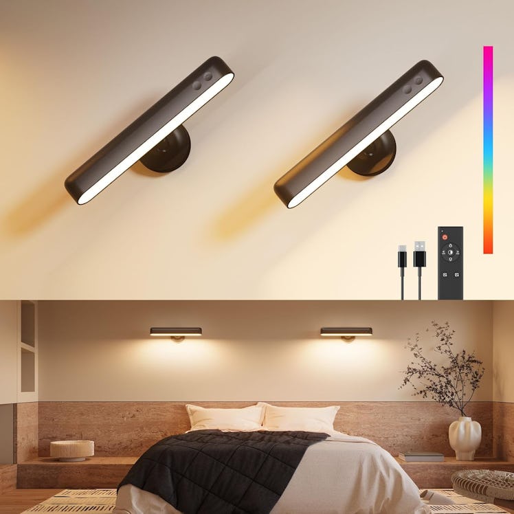 PopoIron Rechargeable Wall Sconces (2-Pack)