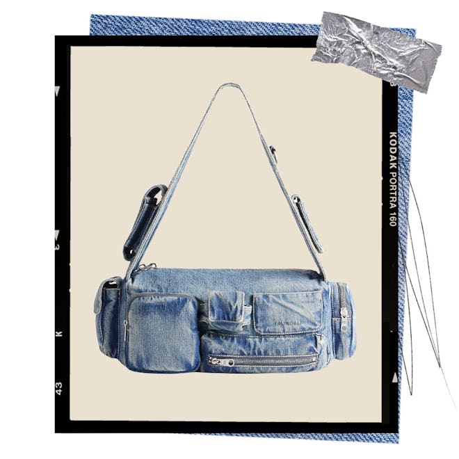 Superbusy Small Sling Shoulder Bag in Denim