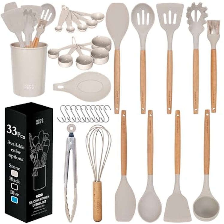 Home Hero Silicone Cooking Utensil Set (33 Pieces)