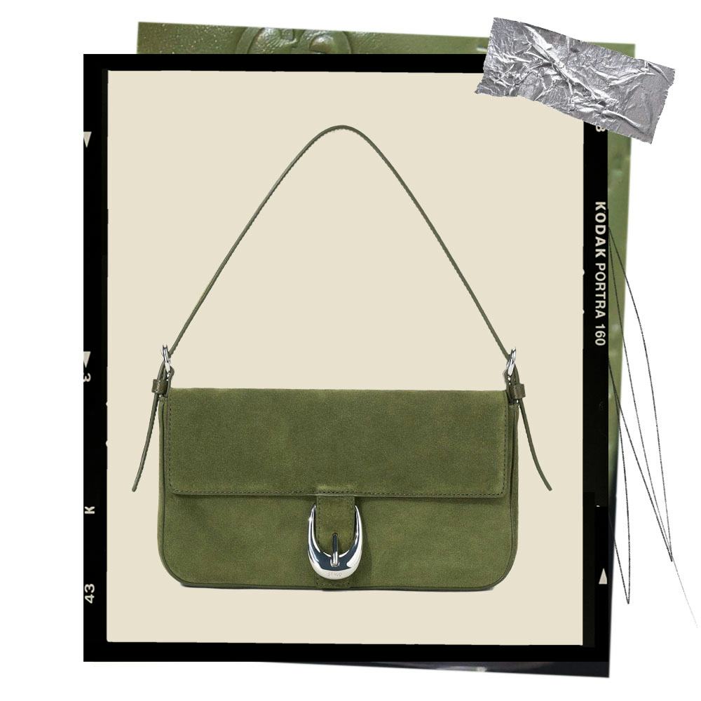 Harlow Bag Avocado Suede