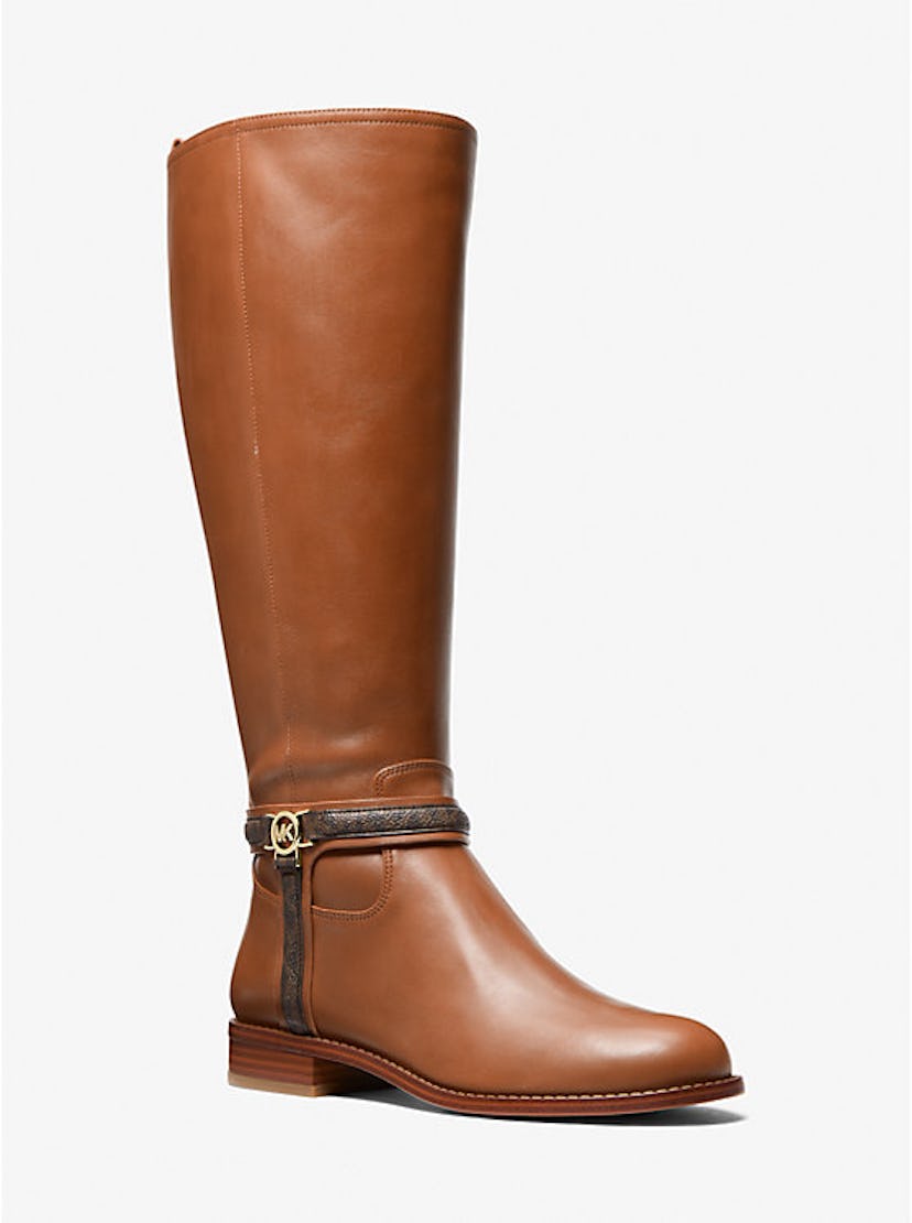 Mindy Leather & Signature Logo Trim Boot