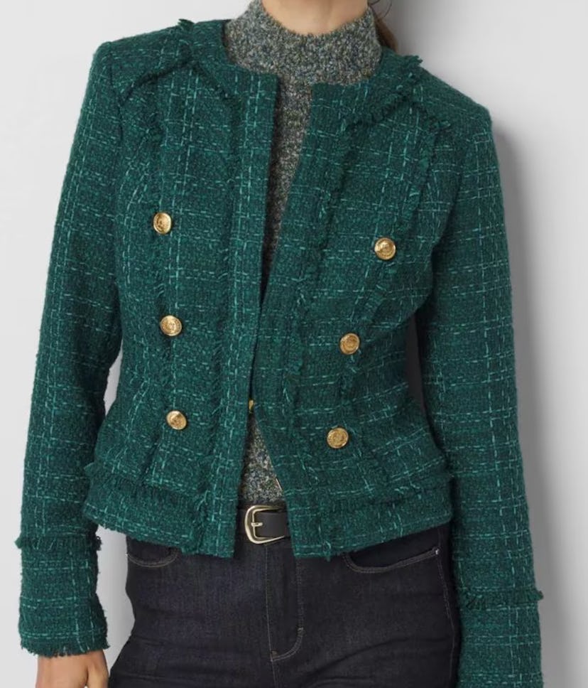 Teal Tweed Jacket