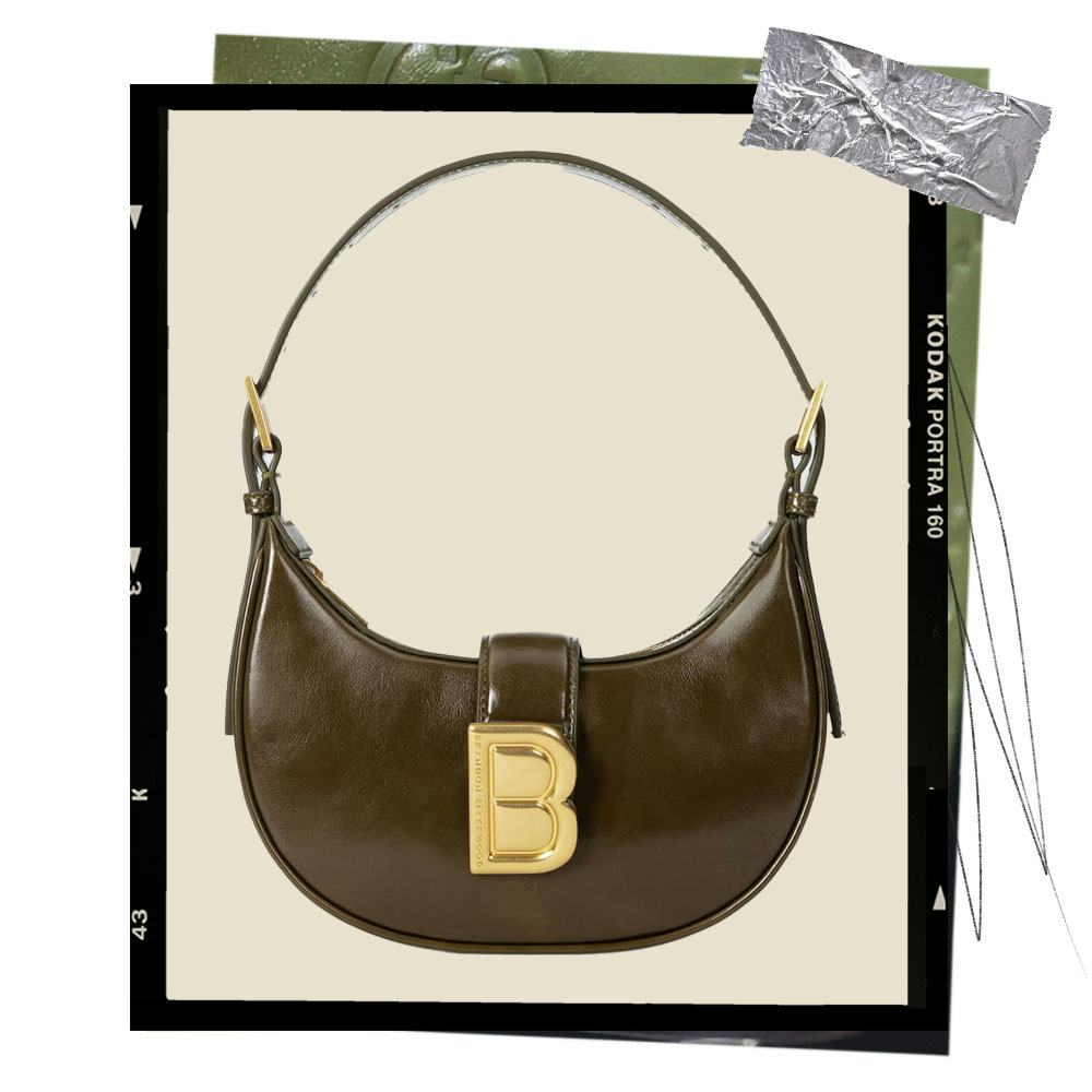 Luna Zip Leather Shoulder Bag