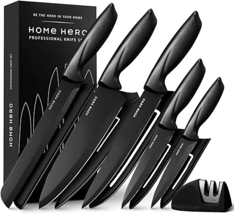 Home Hero Kitchen Knife Set with Sharpener (11-Piece)