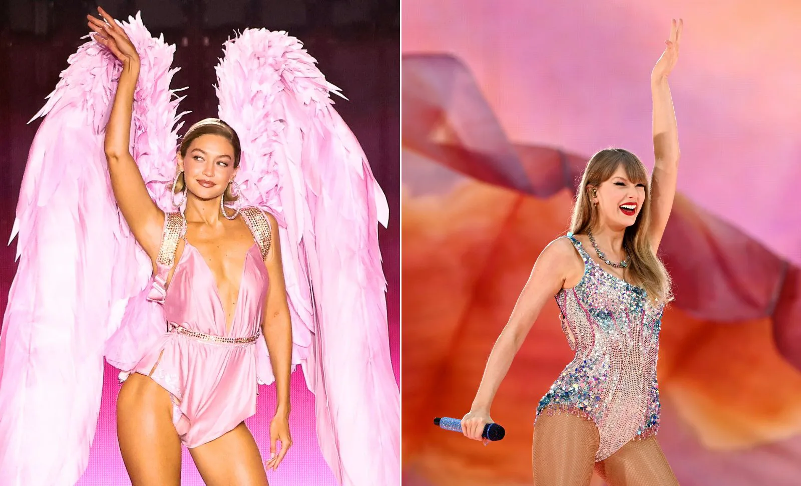 Gigi Hadid winkte Taylor Swift bei der Victoria's Secret Fashion Show