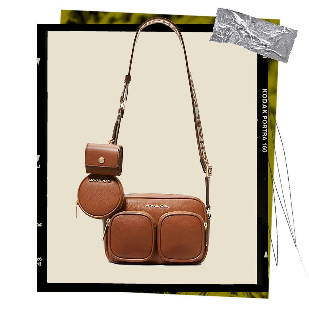 Jet Set Medium Leather Crossbody Bag with Case for Apple Airpods Pro®