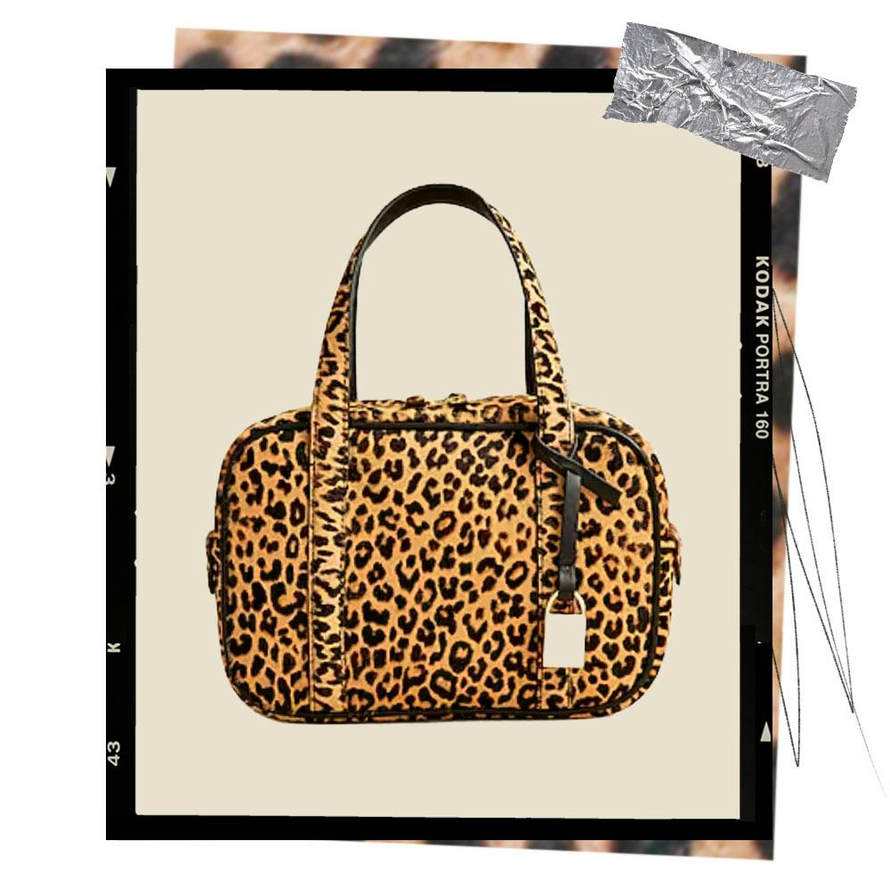 Bowler Bag in Leopard Calf Hair