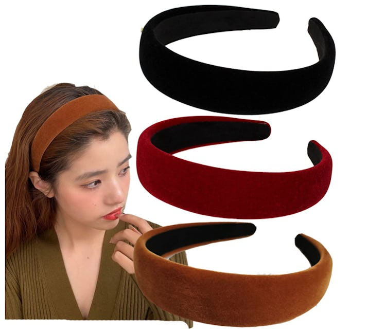 Lvyeer Velvet Wide Headbands (3-Pack)