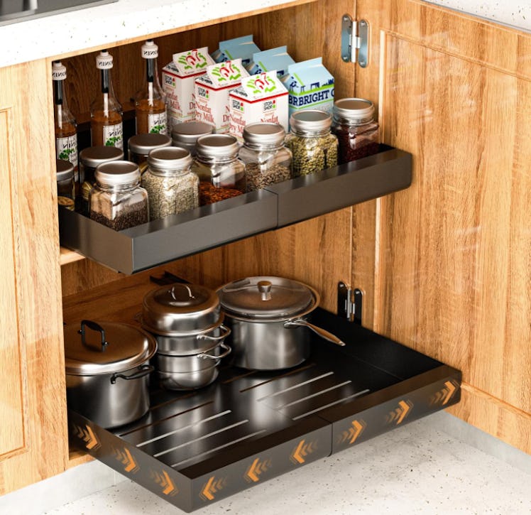 massooan Expandable Pull Out Cabinet Organizer