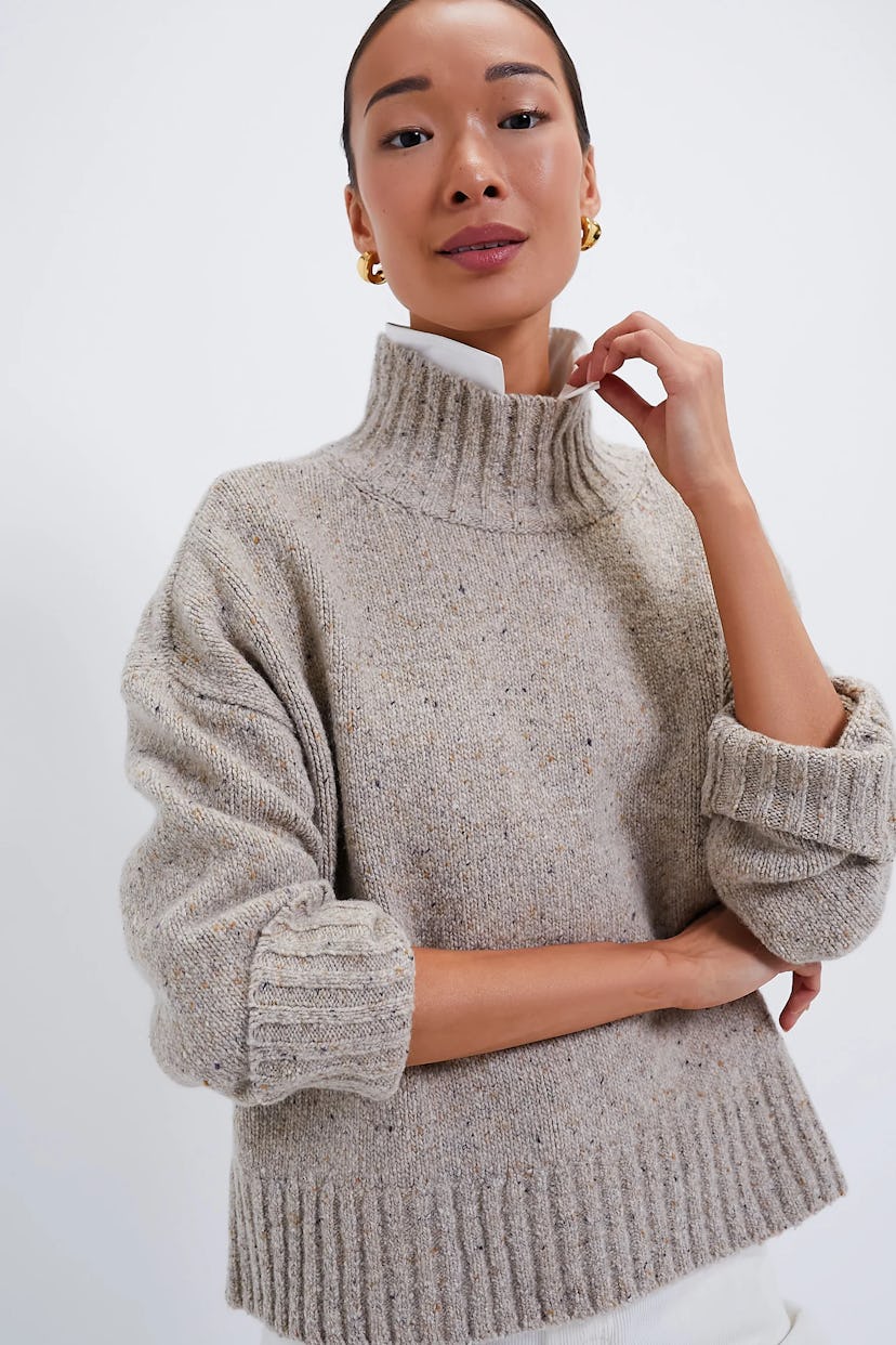 Marled Oat Hanna Turtleneck Sweater