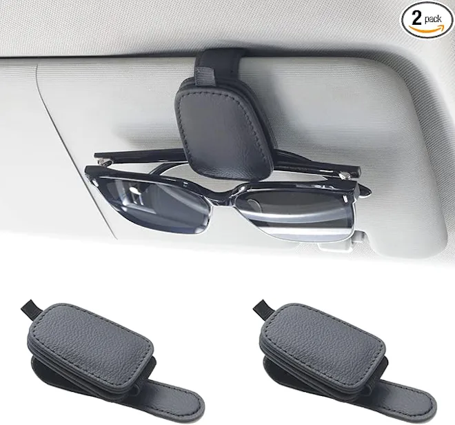 Yuoyar Sunglasses Holders for Car Visor (2-Pack)