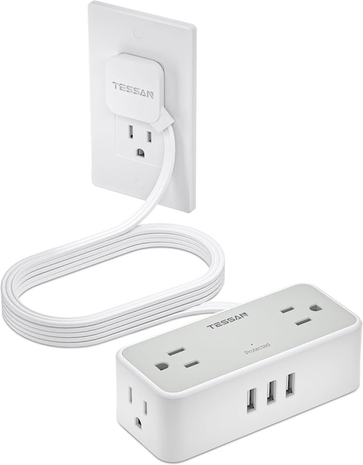 TESSAN Ultra Thin Flat Plug Extension Cord