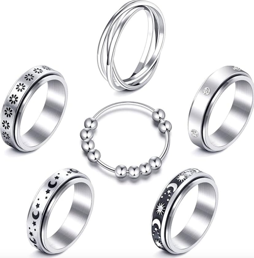 MUCAL Fidget Rings (6-Pack)