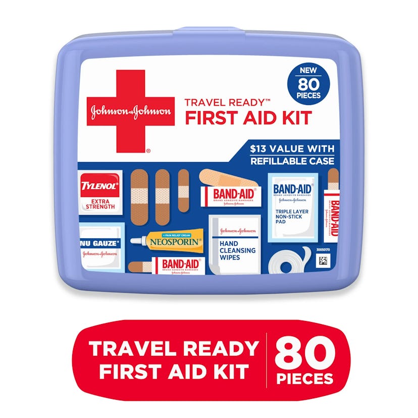 Johnson & Johnson Travel Ready Portable Emergency First Aid Kit