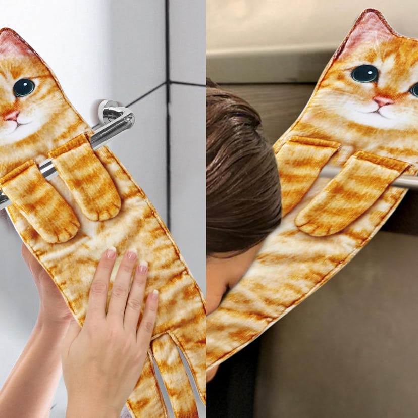 AGRIMONY Cat Funny Hand Towels