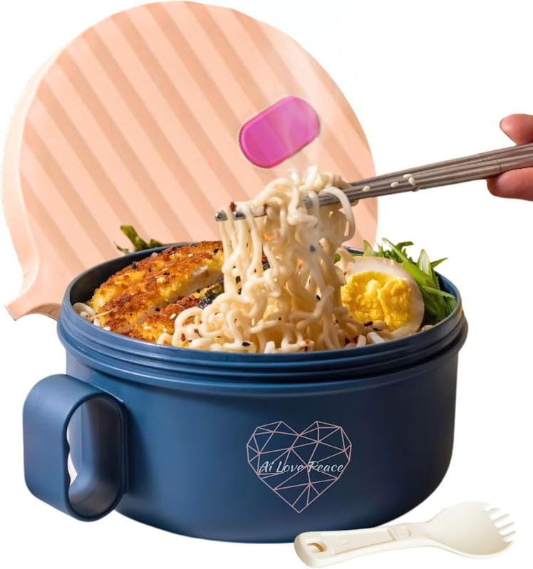 AI LOVE PEACE Microwave Ramen Bowl