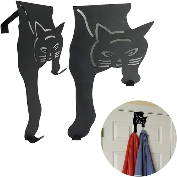 Evelots Cat Over The Door Hooks (2-Pack)