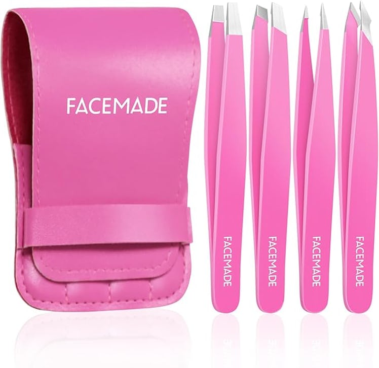 FACEMADE Professional Tweezer Set (Set of 4)