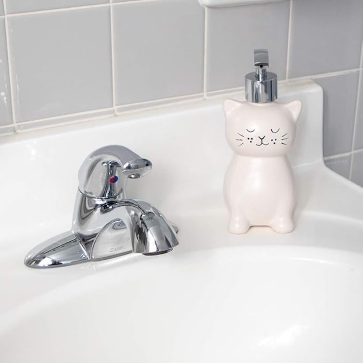 Isaac Jacobs Ceramic Cat Soap Dispenser