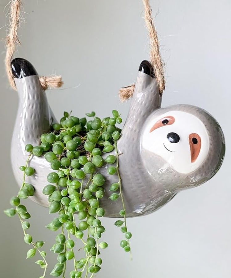 AIPOGOOIN Sloth Hanging Planter