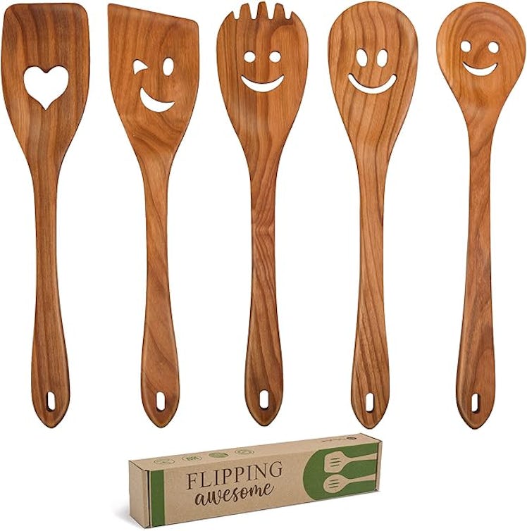 MyFancyCraft Wooden Spatula Set (Set of 5)