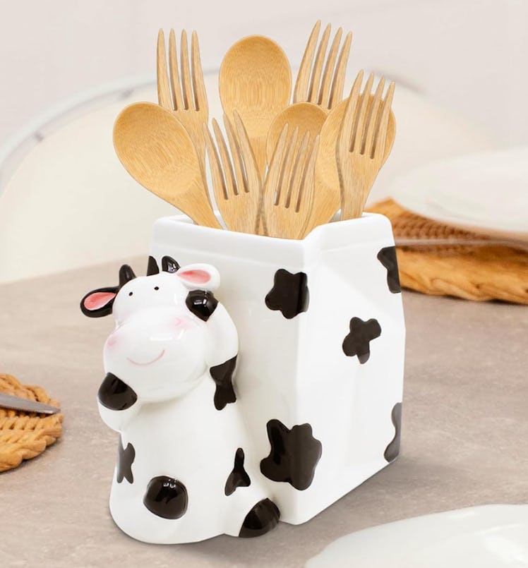 Sixdrop Cow Utensil Holder