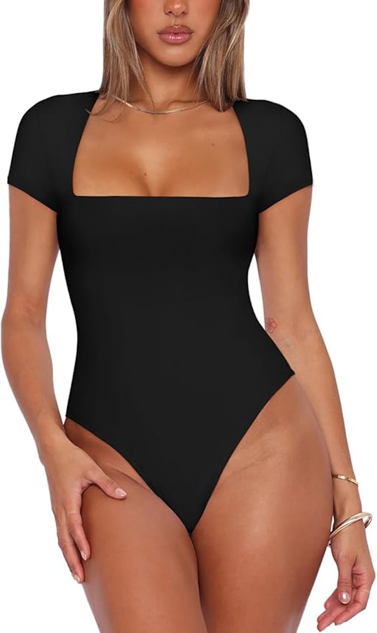 REORIA Square-Neck Bodysuit