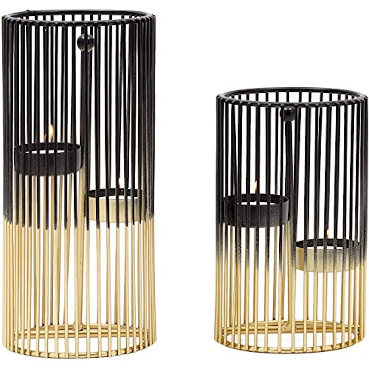 Juvale Geometric Candle Holders (Set Of 2)