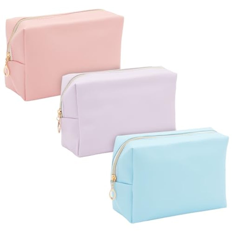 Glamlily Faux Leather Makeup Bags (3-Pack)