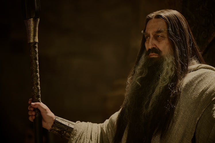 Ciaran Hinds as the Dark Wizard in The Lord of the Rings: The Rings of Power