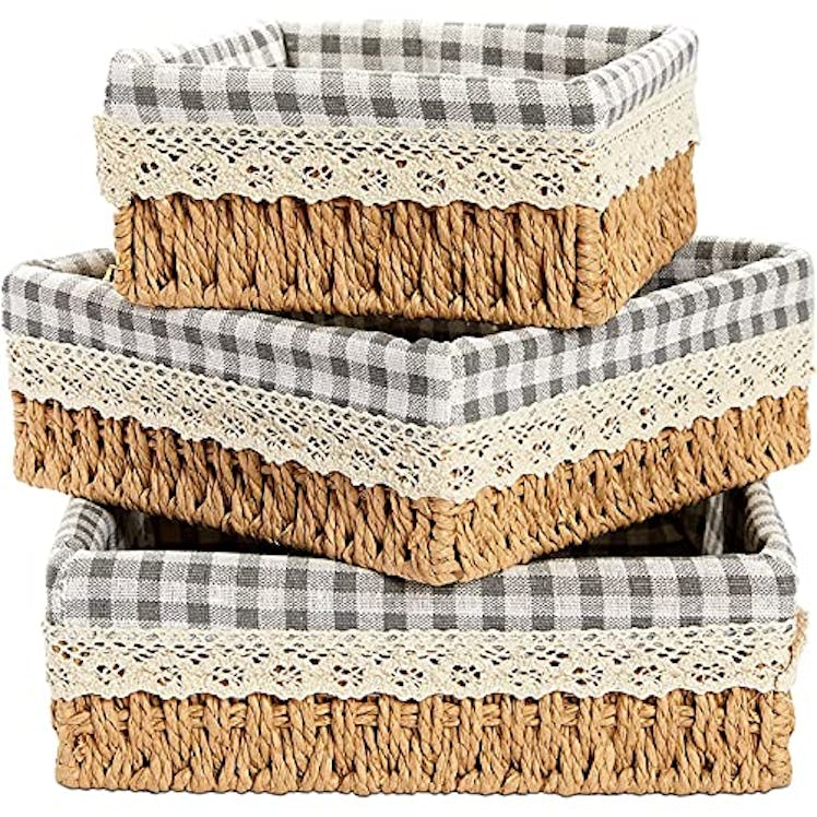 Farmlyn Creek Wicker Storage Baskets (3-Pack)