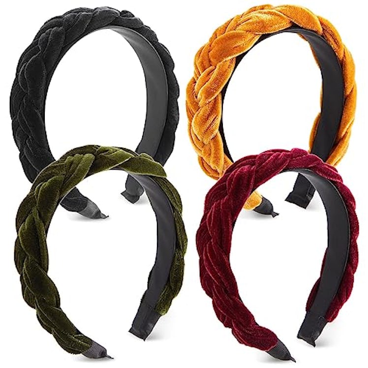 Glamlily Braided Velvet Headbands (4-Pack)