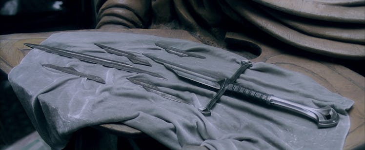 The shards of Narsil in The Lord of the Rings: The Fellowship of the Ring