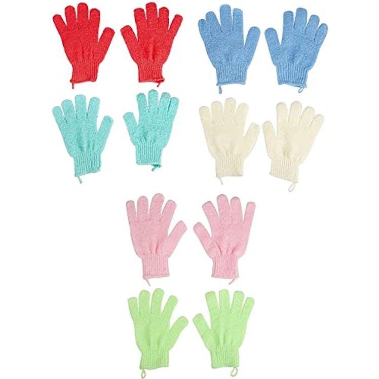 Glamlily Body Exfoliating Shower Gloves (6 Pairs)