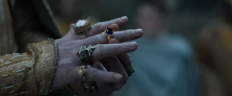 The elven Rings of Power in Season 2.