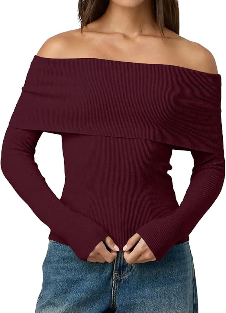 LILLUSORY Off The Shoulder Sweater