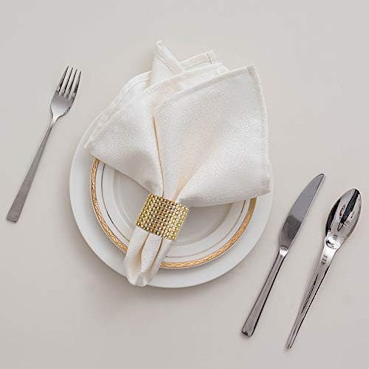 Accmor Gold Napkin Ring Buckles (100-Pack)