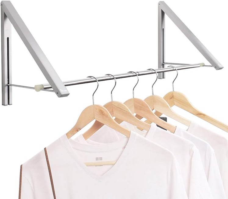 Anjuer Folding Wall Mounted Clothes Drying Rack 