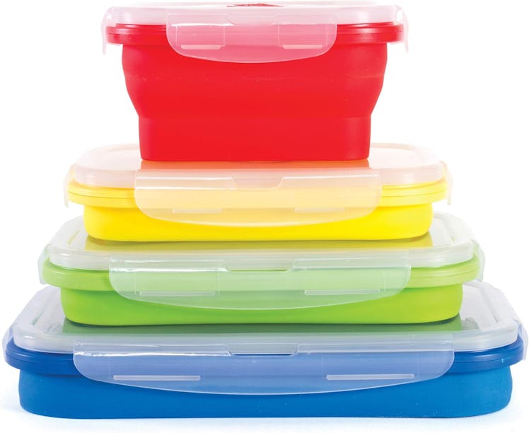 Kitchen Home Thin Bins Collapsible Food Containers (Set of 4)