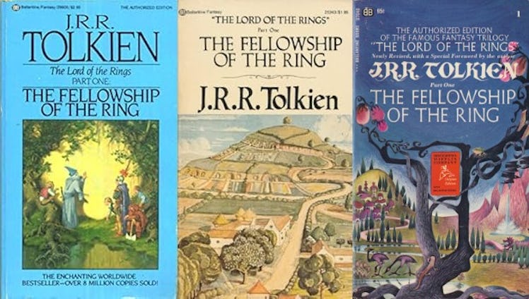 Various covers for 'The Fellowship of the Ring.'
