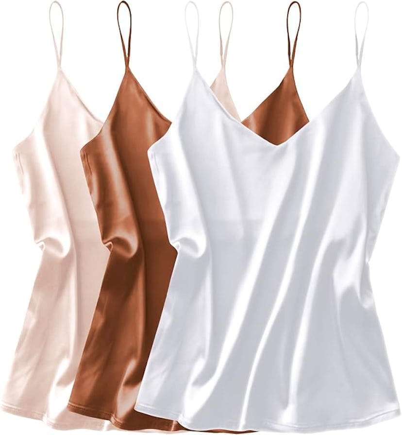 Ekouaer Satin Tank Top (3-Pack)