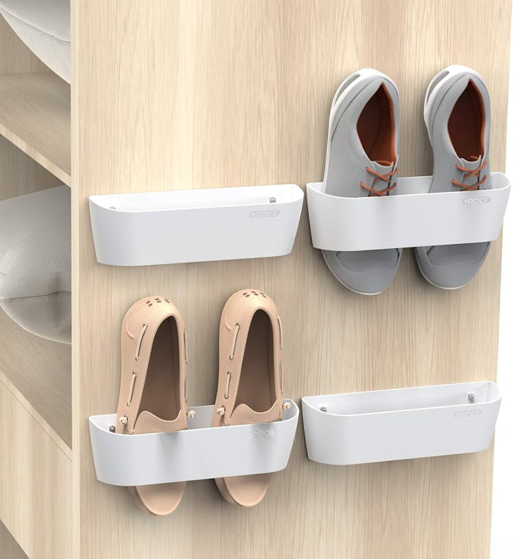 YOCICE Wall-Mounted Shoe Racks (4-Pack)