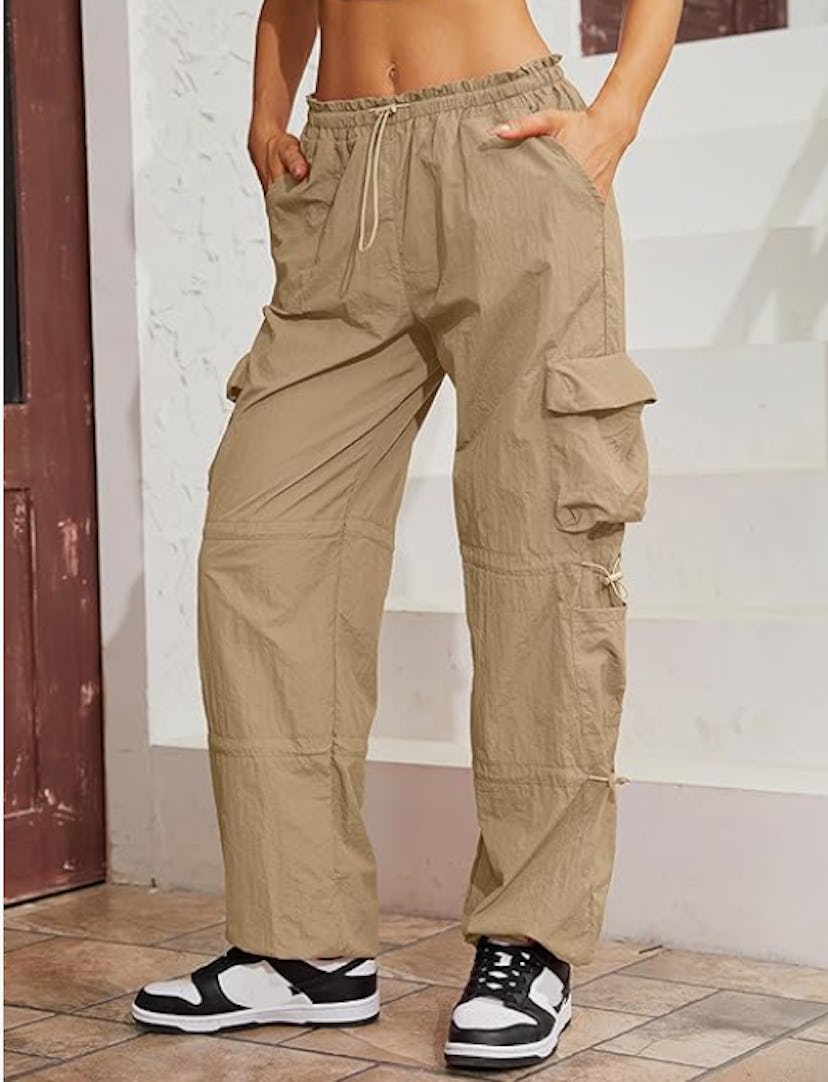 QYANGG Baggy Parachute Pants