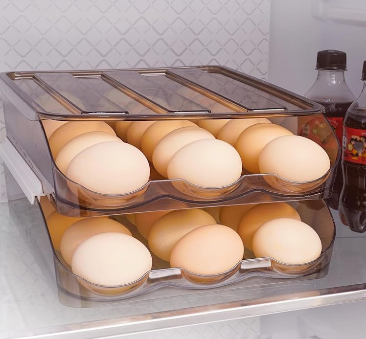 Neo Home Rolling Egg Organizer with Lid