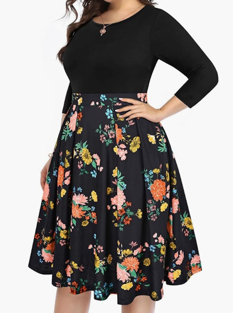 Pinup Fashion Flare Midi Dress